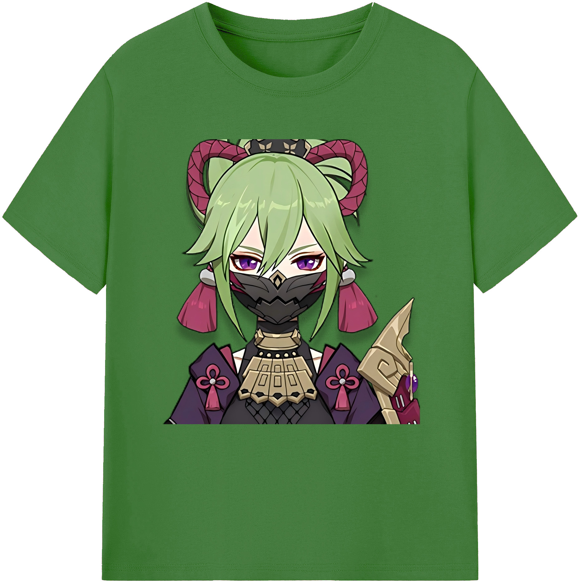 げんし神  久岐忍 くき しのぶ genshin Kuki Shinobu レディースカジュアルプリントTシャツ（綿100％）